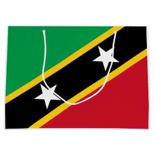 Flag of Saint Kitts and Nevis (Caribbean) Large Gift Bag