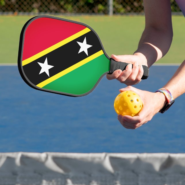 Flag of Saint Kitts and Nevis Pickleball Paddle (Insitu)