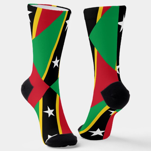 Flag of Saint Kitts and Nevis Socks (Angled)