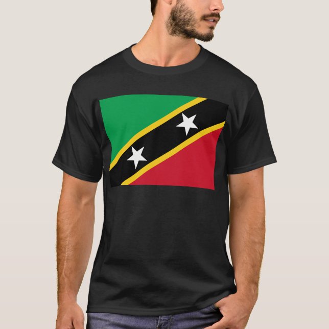 Flag of Saint Kitts and Nevis T-Shirt (Front)
