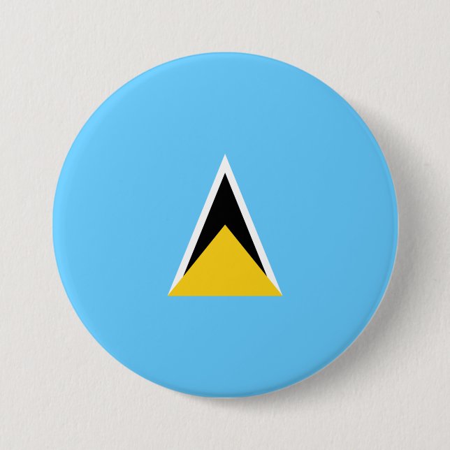 Flag of Saint Lucia 7.5 Cm Round Badge (Front)