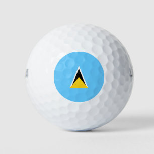 Flag of Saint Lucia (St Lucia) (Caribbean) Golf Balls