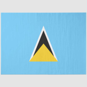 Flag of Saint Lucia (St Lucia) (Caribbean) Tissue Paper