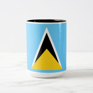 Flag of Saint Lucia (St Lucia) (Caribbean) Two-Tone Coffee Mug
