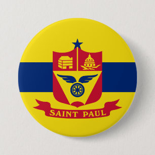 Flag of Saint Paul (Minnesota) 7.5 Cm Round Badge