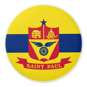 Flag of Saint Paul (Minnesota) Ceramic Knob