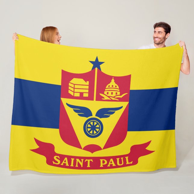Flag of Saint Paul (Minnesota) Fleece Blanket (In Situ)