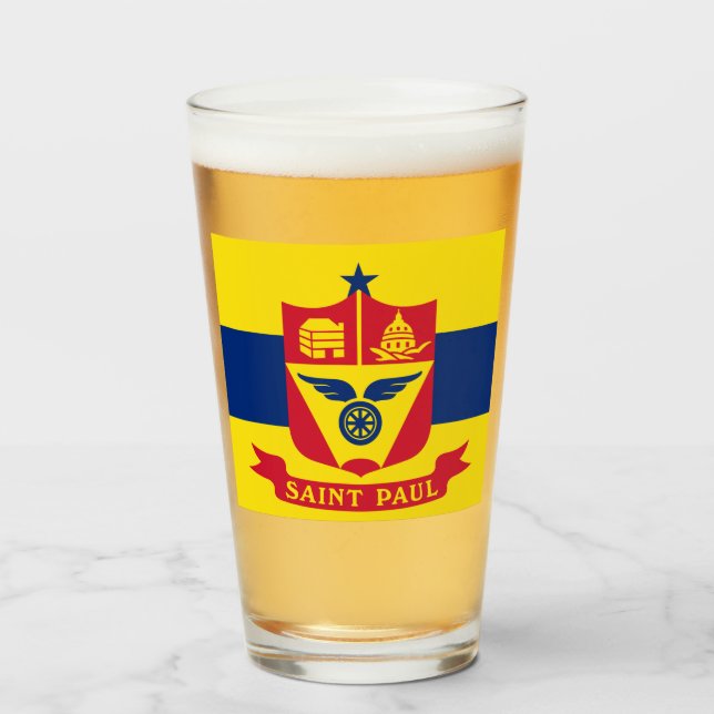 Flag of Saint Paul (Minnesota) Glass (Front Filled)