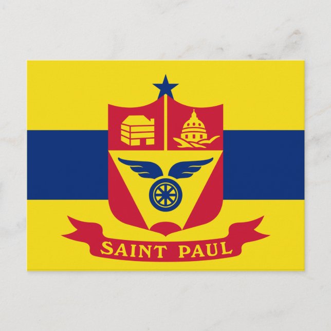 Flag of Saint Paul (Minnesota) Postcard (Front)