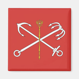 Flag of Saint Petersburg (Russia) Magnet