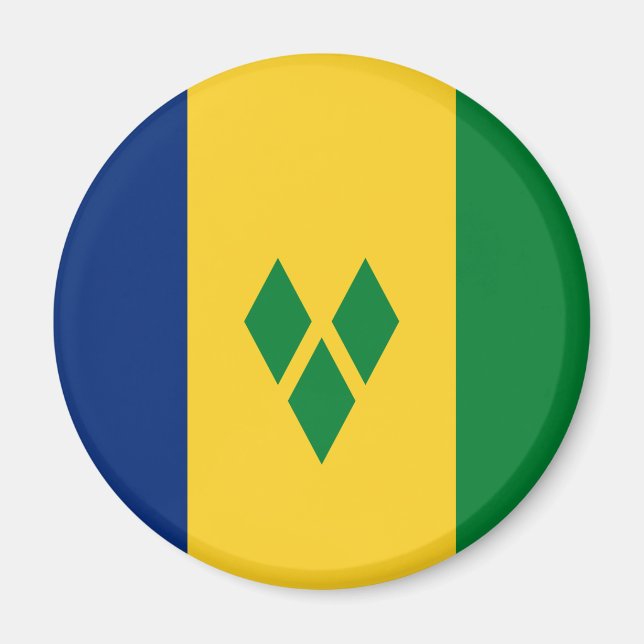 Flag of Saint Vincent and the Grenadines Magnet (Front)