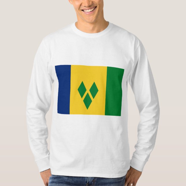 Flag of Saint Vincent and the Grenadines T-Shirt (Front)
