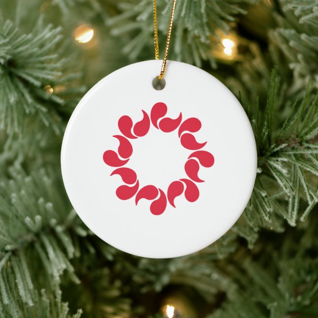 Flag of Saitama Prefecture, Japan Ceramic Tree Decoration (Tree)