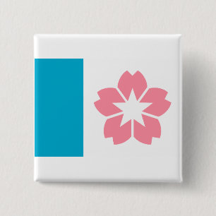 Flag of Salem, Oregon 15 Cm Square Badge