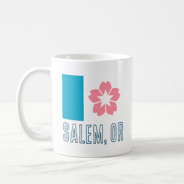 Flag of Salem, Oregon Coffee Mug (Left)