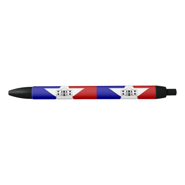 Flag of San Antonio, Texas Black Ink Pen (Front)