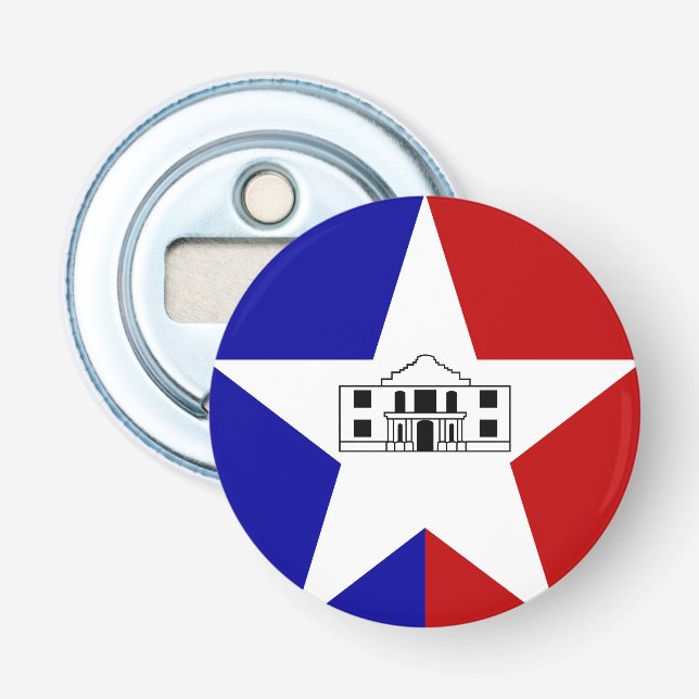 Flag of San Antonio, Texas Bottle Opener (Front)
