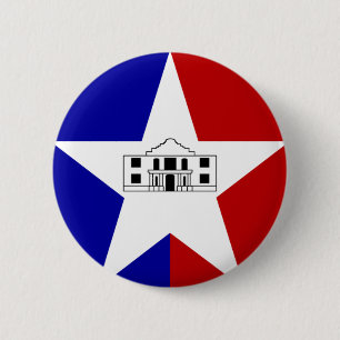 Flag of San Antonio, Texas Button