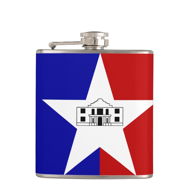 Flag of San Antonio, Texas Flask (Front)