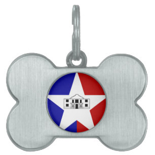 Flag of San Antonio, Texas Pet ID Tag