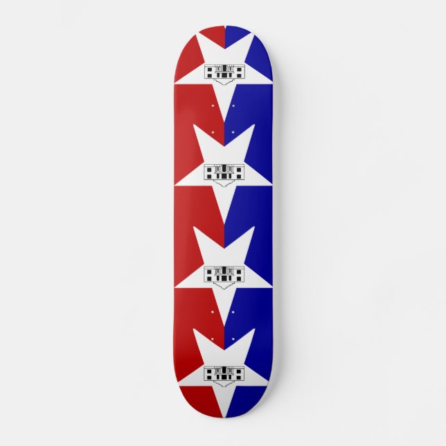 Flag of San Antonio, Texas Skateboard (Front)