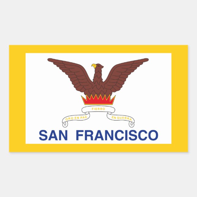 Flag of San Francisco, California Rectangular Stic Rectangular Sticker (Front)