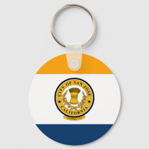 Flag of San Jose, California Key Ring