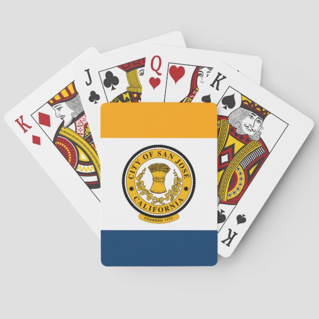 Flag of San Jose, California  Playing Cards (Back)