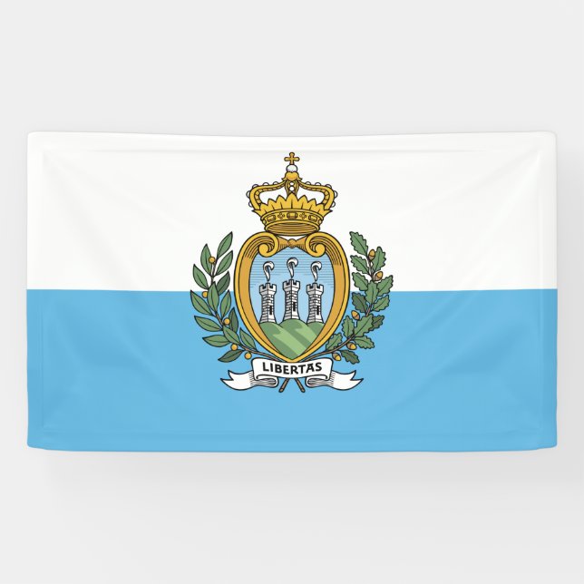Flag of San Marino Banner (Horizontal)