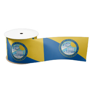 Flag of Santa Ana, California Satin Ribbon