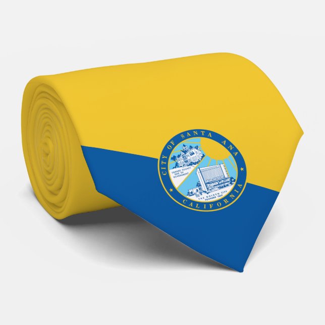 Flag of Santa Ana (California) Tie (Rolled)
