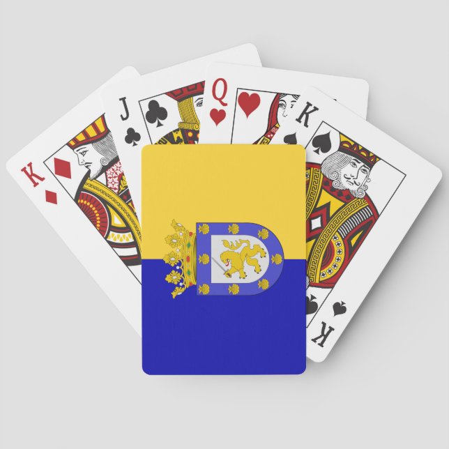 Flag of Santiago (Chile) Playing Cards (Back)