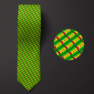 Flag of Sao Tome and Principe Pattern Tie