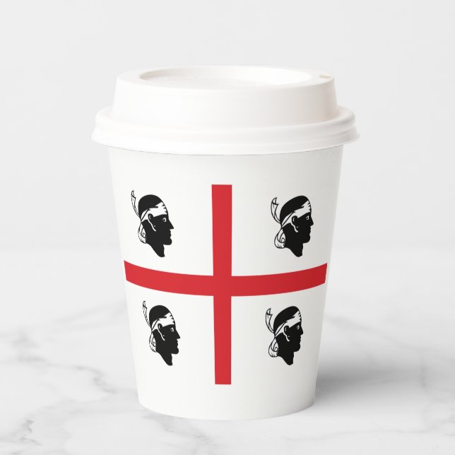 Flag of Sardegna (Italy)  Paper Cups (Front)