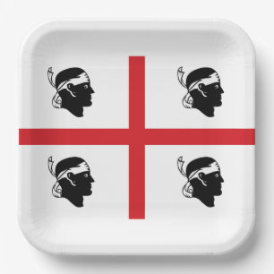 Flag of Sardegna (Italy) Paper Plate