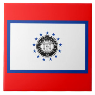 Flag of Savannah (Georgia) Tile