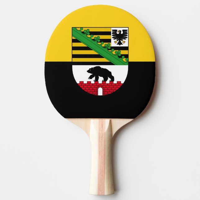 Flag of Saxony-Anhalt Ping-Pong Paddle (Front)