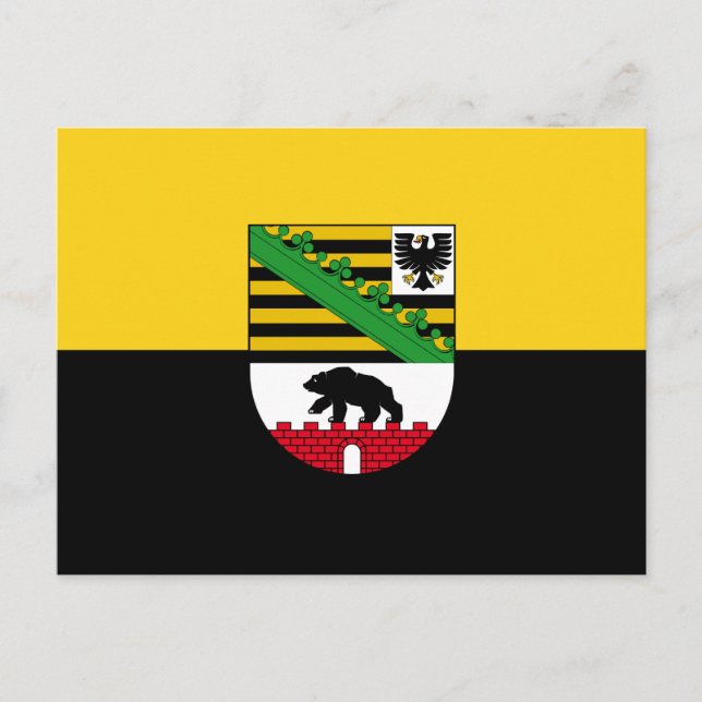 Flag of Saxony-Anhalt Postcard (Front)