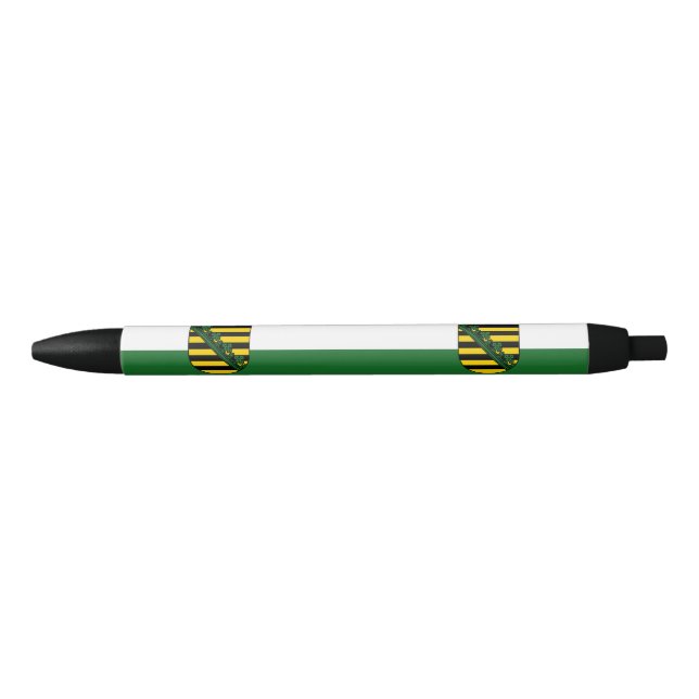 Flag of Saxony Black Ink Pen (Front)