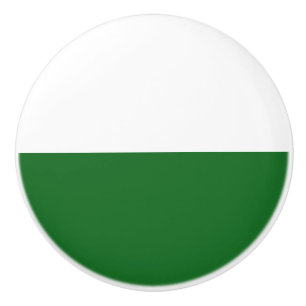 Flag of Saxony (German State) Ceramic Knob