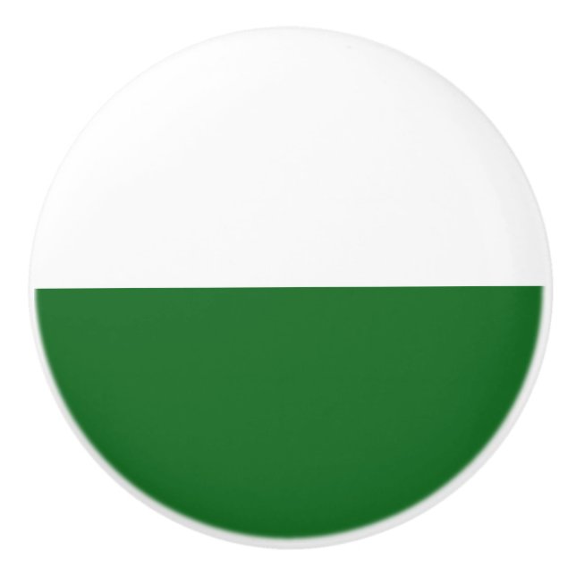 Flag of Saxony (German State) Ceramic Knob (Front)