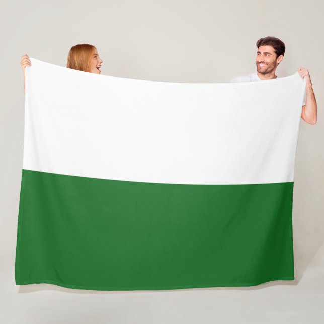 Flag of Saxony (German State) Fleece Blanket (In Situ)