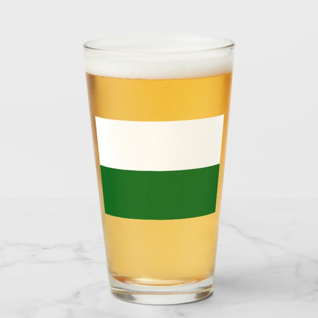 Flag of Saxony (German State) Glass (Front Filled)