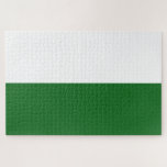 Flag of Saxony (German State) Jigsaw Puzzle<br><div class="desc">This design features the flag of Saxony,  which is a landlocked state of Germany. Saxony borders the German states of Brandenburg,  Saxony-Anhalt,  Thuringia,  and Bavaria,  as well as the countries of Poland and the Czech Republic. The capital of Saxony is Dresden,  while its largest city is Leipzig.</div>
