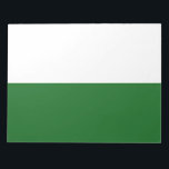 Flag of Saxony (German State) Notepad<br><div class="desc">This design features the flag of Saxony,  which is a landlocked state of Germany. Saxony borders the German states of Brandenburg,  Saxony-Anhalt,  Thuringia,  and Bavaria,  as well as the countries of Poland and the Czech Republic. The capital of Saxony is Dresden,  while its largest city is Leipzig.</div>