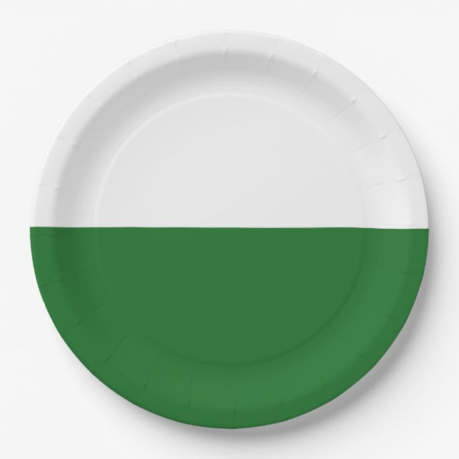 Flag of Saxony (German State) Paper Plate (Front)
