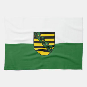 Flag of Saxony Tea Towel