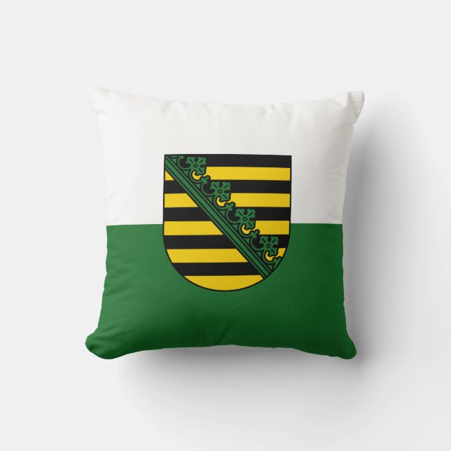 Flag of Saxony Throw Pillow (Front)