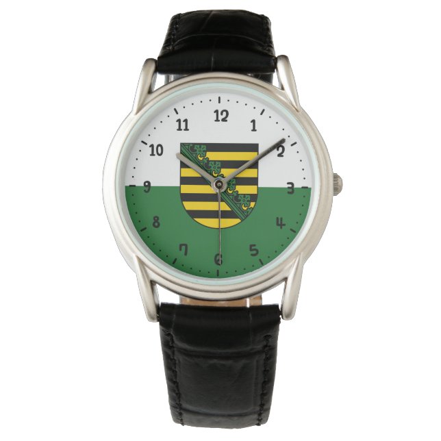 Flag of Saxony Wrist Watch (Front)
