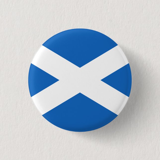 Flag of Scotland 3 Cm Round Badge (Front)